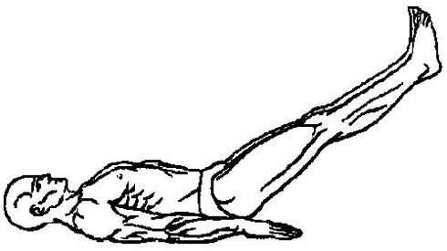 Për të rinovuar indet e prostatës, duhet të kryeni ngritjen e këmbëve pas kokës. 